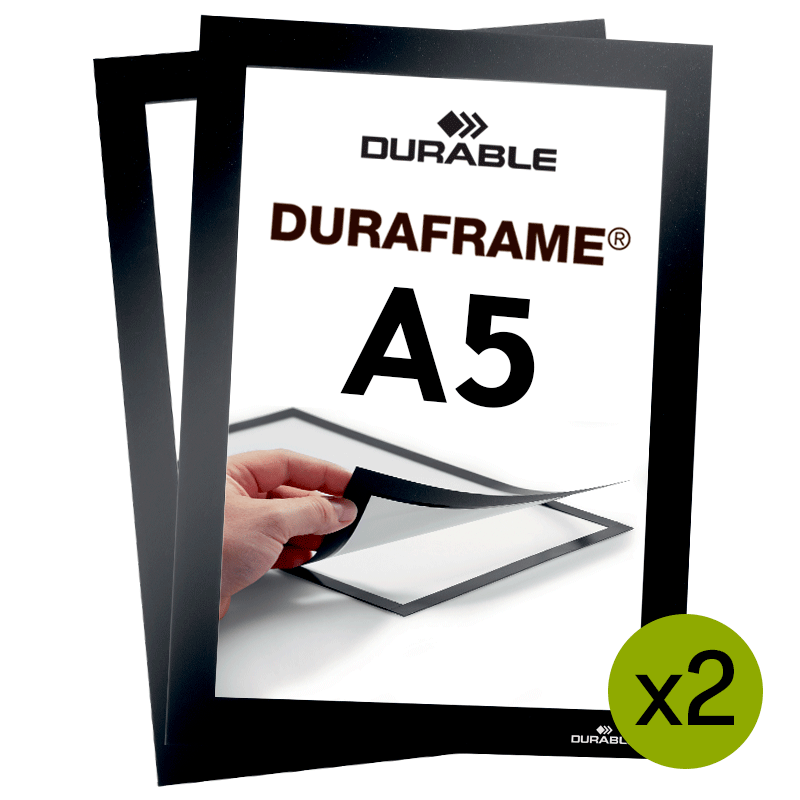 Sort magnetramme A5 - Duraframe