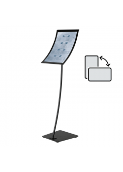 Curved sort infostand - A3 - Vandret og Lodret