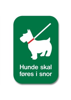 Skilt - Hunde skal føres i snor