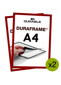 Rød duraframe magnetramme A4