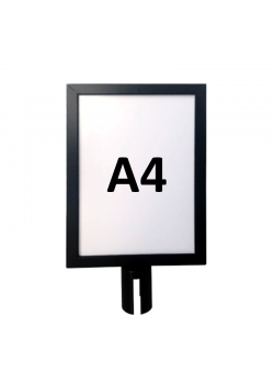 Sort topskilt til køkontrol stander