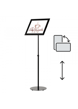 Sort teleskop infostander A3