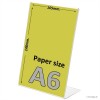 A6 menukortholder i højformat - L-stand papirformat