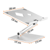 Rise laptop bord holder - Dimensioner