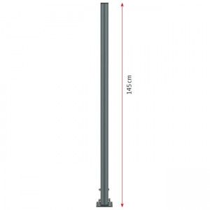 Stander til dispenser / askebæger - Grå 145 cm.