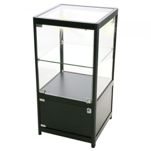 Glasmontre Counter - Solo med underskab - Sort