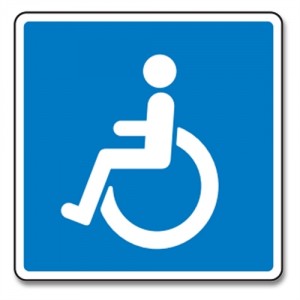 Handicap / Invalide P-Skilt 50x50cm.