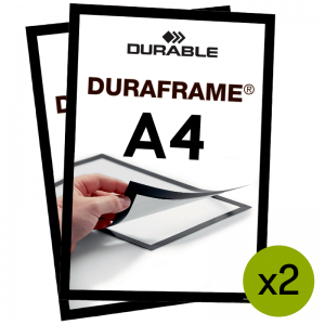 Duraframe® magnetramme - A4 Sort