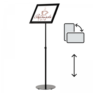 Teleskop infostander - Sort A3