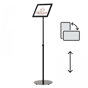 Teleskop infostander - Sort A4