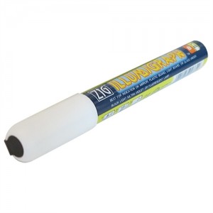 Whiteboard tusch / marker / pen - Hvid 6mm.