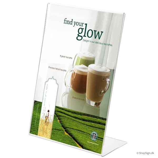Lstand menukortholdere i højformat fra kun 9, ShopSign®.dk
